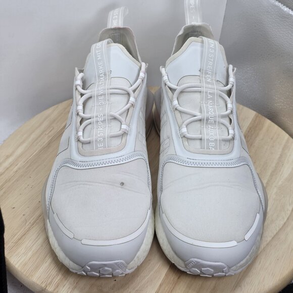 MENS SIZE 13 - ADIDAS NMD V3 GX9586 SHOES CLOUD WHITE SNEAKERS - Picture 4 of 9